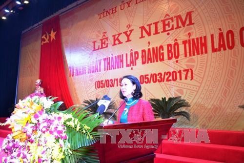 Lao Cai Party Committee celebrates 70th anniversary - ảnh 1